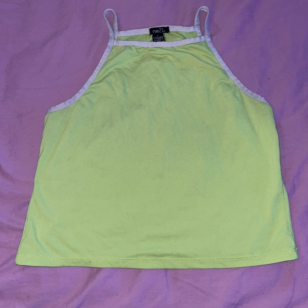 Neon green tank top